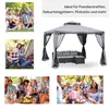 Pavillon mit Doppeldach,3x3m Wasserdicht Stabil Winterfest Produktbild-Vorschau 6