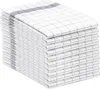A stack of folded kitchen towels with a gray checkered pattern. Produktbild-Vorschau