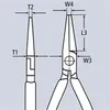 Pince à becs longs 160 mm mâchoires longues plates tête pol Voir les images du produit 14