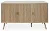 Sideboard ALMA, 120 cm mit 3 Türen, Eiche Finish - Kommode Produktbild-Vorschau 3