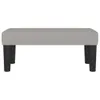 A studio shot of a light gray fabric bench with black legs against a white background. Náhled obrázku produktu