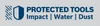 Marketing graphic for protected tools, highlighting impact, water, and dust resistance. Podgląd zdjęcia produktu