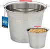 KOTARBAU® Seau à Cendre Acier Inoxydable 5 L Argent Seau de Voir les images du produit 1