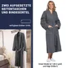 Bademantel aus Baumwolle, XL, anthrazit Produktbild-Vorschau 3