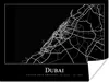 MuchoWow® Poster Dubai Stadtplan - Karte 160x120 cm - Foto Produktbild-Vorschau 1