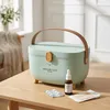 Relaxdays Scatola per medicinali, 4 scomparti, inserto Anteprima dell’immagine prodotto 2