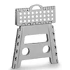 A gray foldable stool shown from a front-diagonal angle against a white background. Náhľad obrázku produktu