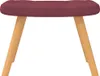 Hochwertig Schaukelstuhl mit Hocker Stoff Weinrot 327630 Produktbild-Vorschau 8