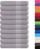 vidaXL Serviettes FROGN, lot de 10, gris, 100 x 200 cm, 360 Voir les images du produit 1