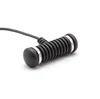 A close-up, isolated product shot of a black, cylindrical electronic water stop device with silver bands on a white background. Produktbild-Vorschau