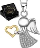 Damen Kinder Engel Halskette mit Anhänger echt 925 Sterling Produktbild-Vorschau 1