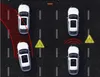 A top-down view of cars on a road, illustrating driver assistance features. Produktbild-Vorschau