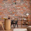 Vlies Fototapete - Loft Wall - Pattern Imitating an Old Red Produktbild-Vorschau 1
