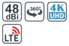 Evolveo Jade 1 LTE, Draußen, Weiß, 10 m, 48 dBi, DVB-T, Produktbild-Vorschau 7