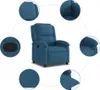 vidaXL Poltrona relax in velluto blu Anteprima dell’immagine prodotto 7