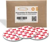A product package for magnetic holders for smoke detectors, with three holders shown in the foreground. Produktbild-Vorschau