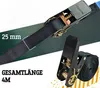 Spanngurt einteilig 4m - 6m lang 25mm breit 500 kg schwarz Produktbild-Vorschau 3