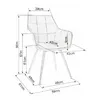 Chaise de salle à manger rembourrée ORNELA – cannelle / Voir les images du produit 3