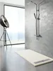 A modern bathroom with a shower tray and shower fixture. Produktbild-Vorschau