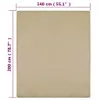 vidaXL Drap-housse Jersey Taupe 140x200 cm Coton Voir les images du produit 3