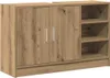A wooden cabinet with two doors and open shelves. Náhled obrázku produktu