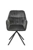 A single gray armchair with a swivel base is shown against a white background. Produktbild-Vorschau