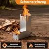 UISEBRT Stainless Steel Rocket Stove Fire Bowl - Portable Produktbild-Vorschau 4