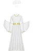 A white angel costume with gold trim, including wings and a halo, displayed against a white background. Náhľad obrázku produktu