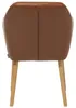 BELIANI Esszimmerstuhl Goldbraun Kunstleder Holzbeine Retro Produktbild-Vorschau 5
