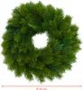 Kunstmatige, groene kerstkrans, half gebonden, gemaakt van Productafbeelding-voorbeeld 2