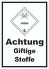 Schild Giftige Stoffe Poison Totenkopf hochkant A4 Produktbild-Vorschau 1
