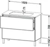 Waschtischunterbau L-CUBE 1020x481x704mm nussbaum natur Produktbild-Vorschau 2