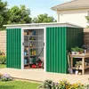 Outsunny Gerätehaus Gartenhaus mit Schiebetür Outdoor Stahl Produktbild-Vorschau 8