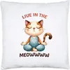 Live in the Meowww Kissen Geschenkidee für Yoga-Fans und Produktbild-Vorschau 1