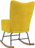 vidaXL Hojdacie kreslo Velvet Mustard Yellow Náhľad obrázku produktu 5