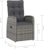 vidaXL 9-tlg. Garten-Essgruppe mit Kissen Poly Rattan Grau Produktbild-Vorschau 8
