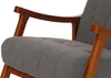 Fotel bujany HWC-K10, leżanka, drewno   tkanina/tkanina Podgląd zdjęcia produktu 4