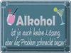 vianmo Blechschild 30x40 cm Alkohol ist ja auch keine Produktbild-Vorschau 1