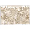 Leinwandbild fröhliche stadt 60x40 cm Feeby beige wandbild Produktbild-Vorschau 3