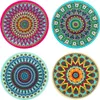 Oblique Unique 4 Filz Untersetzer Mandala  Ø 12cm Produktbild-Vorschau 1