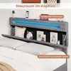 Łóżko tapicerowane COSTWAY 140 x 200 cm z oświetleniem LED, Podgląd zdjęcia produktu 7