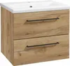 Badezimmerschrank mit Waschbecken 50 x 40 cm Eiche Craft Produktbild-Vorschau 1