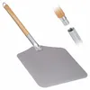 Relaxdays Pizzaschaufel, Aluminium, langer Holz Stiel, Produktbild-Vorschau 9