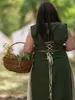 Mittelalter Kleid mit Schnürung ärmellos Grün / Natur Produktbild-Vorschau 5