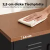 HOMCOM Komoda/Skříňka z oceli, kovová skříň s 4 přihrádkami Náhled obrázku produktu 5