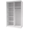 Schwebetürenschrank Kleiderschrank  Schrank 120cm Weiß/Weiß Produktbild-Vorschau 5