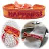 LS-LebenStil Canvas Statement Armband Happiness Gelb Pink Produktbild-Vorschau 1