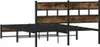 vidaXL Kovová postel bez matrace, kouřový dub 160x200 cm Náhled obrázku produktu 6
