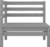 vidaXL 3-tlg. Garten-Lounge-Set Grau Massivholz Kiefer Produktbild-Vorschau 5