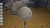 A video game interface showing a virtual examination of a baby elephant in a barn-like setting, with a magnifying glass overlay and a checklist on the left. Produktbild-Vorschau
